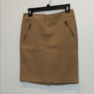 Camel colored fitted skirt